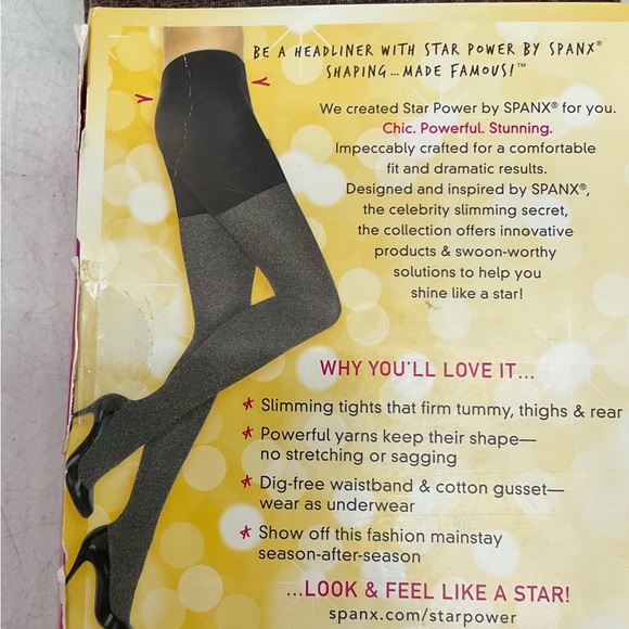 Star Power By Spanx Enter-Stage Shaping Tights 2 Pack Size A - Picture 4 of 5